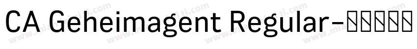 CA Geheimagent Regular字体转换